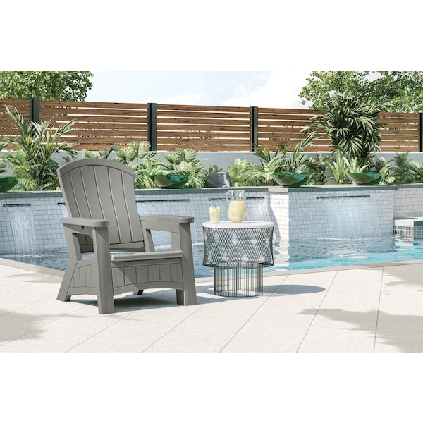 Elements Dove Gray Adirondack Chair With Storage